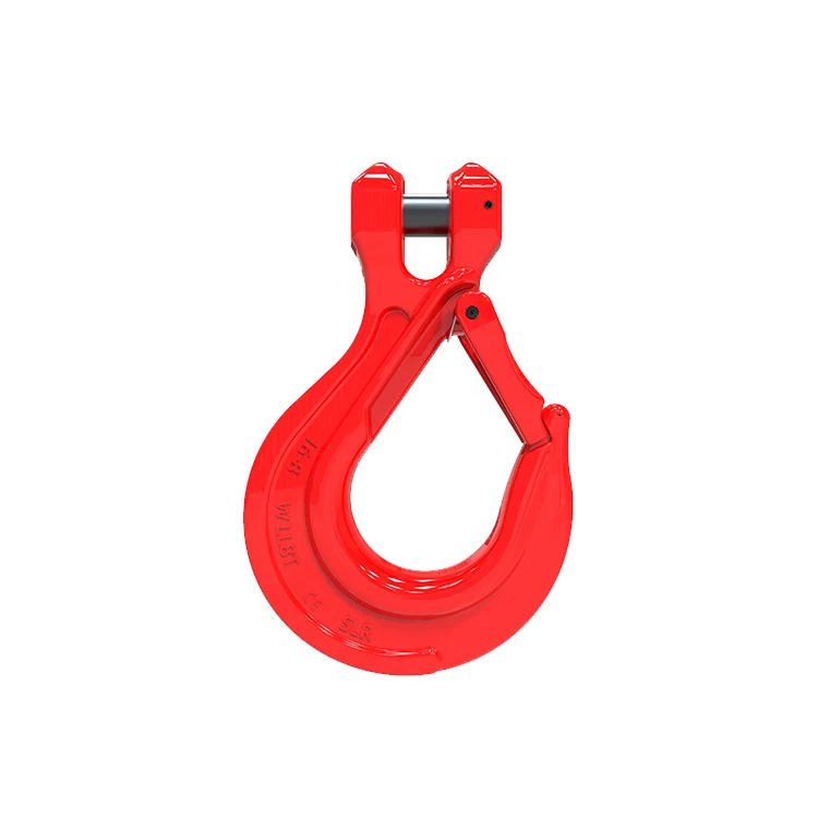 Shenli Rigging g80 alloy steel clevis sling hook with forged latch/10 ton lifting hook