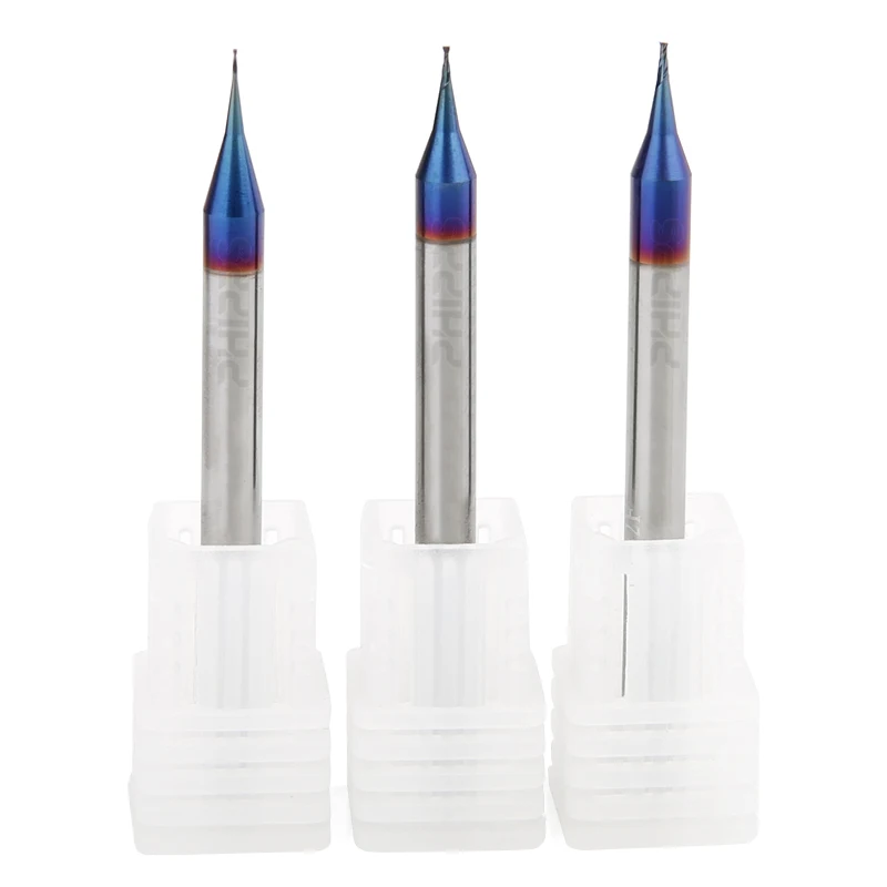 HRC55 HRC65 mini milling cutter 0.2mm 0.3mm 0.4mm 0.5mm 6mm small diameter carbide micro ball end mill 0.1 mm