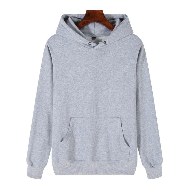 High quality solid oem custom 100% cotton terry hooded sweater men hoodies