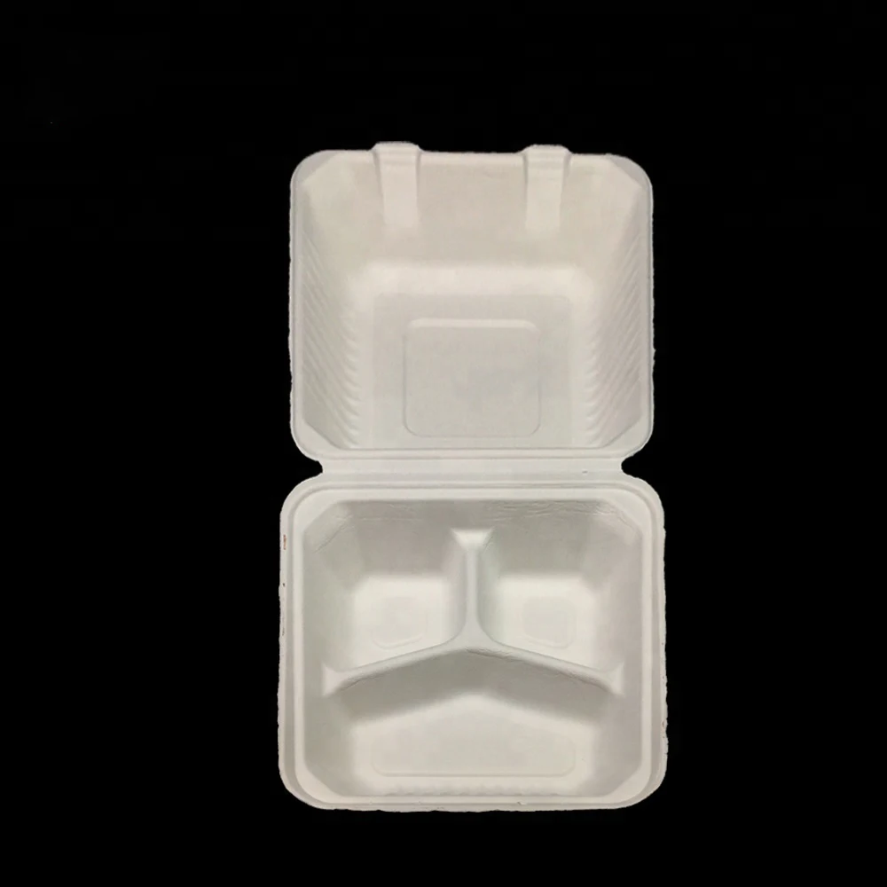 Wholesale Bagasse Disposable 5 Compartment Food Biodegradable Lunch Trays
