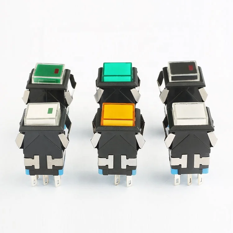 push button micro switch push button switch 220v momentary square panel mounting