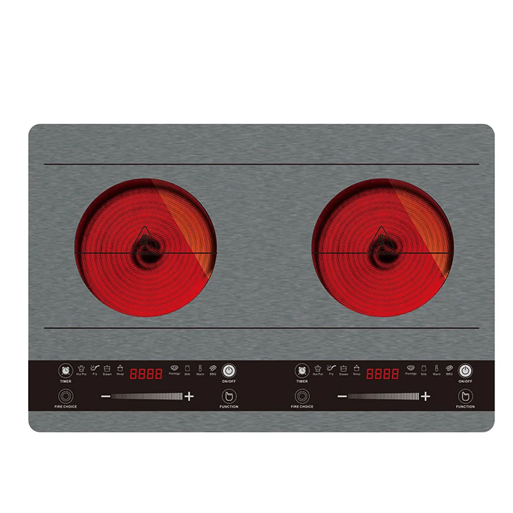 Инфракрасное Отопление IH CKD SKD 2000 ватт полированная двойная Инфракрасная Плита