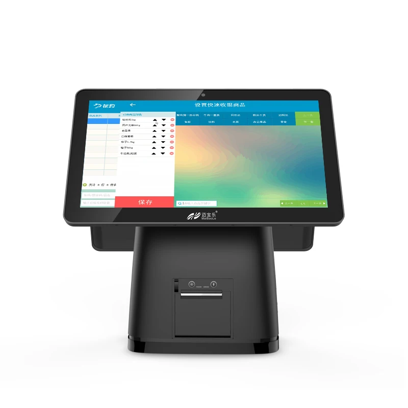 All in one 15.6inch Touch Screen Android or windows Pos System built -in thermal printer