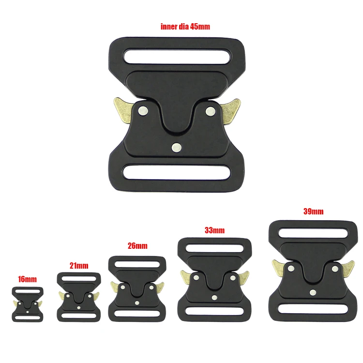 38mm metal quick release buckle for pet 1.5inch tactical dog collar and leash set metal buckle pet supplies quick release buckle