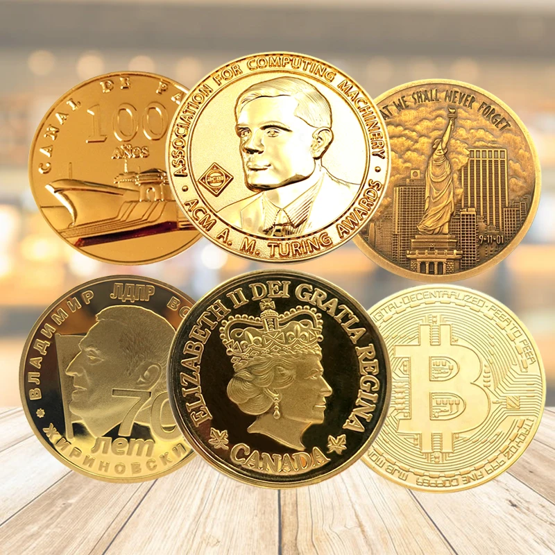 antique coins 3D Round design custom metal Iron Zinc Alloy Challenge coin   Gold Gold Coins