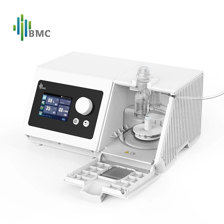 Non-invasive ventilator heated humidified with high flow function breathing system  BPAP BMC R Series Ventilator