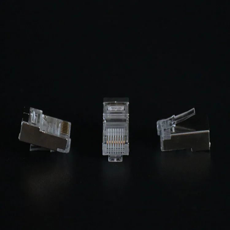 Популярный rj45 позолоченный супер разъем гигабитный широкополосный экранированный мониторинг cat6 сети rj45 Кабельный разъем