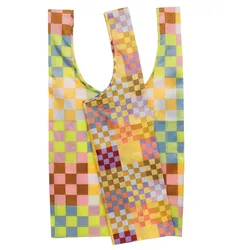 Custom Logo Reusable Mixed Fruit Print Ripstop Nylon Eco Standard Foldable Grocery Shopping Bag for supermarket