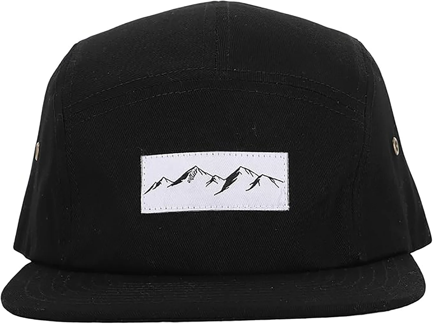 mens custom woven patch label logo waterproof water proof resistant outdoor camp running 5-panel five 5 panel caps hats for men