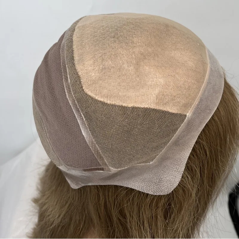 100% Natural Real raw Virgin Human Hair Long Full Lace All Silk Top Base Wigs With PU Thin Skin Around for Cancer