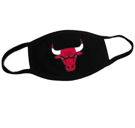 Face Cover Filters NBA Team Printed Screen printing Black with NBA basketball team Logo NBA Basketball Sports face cover