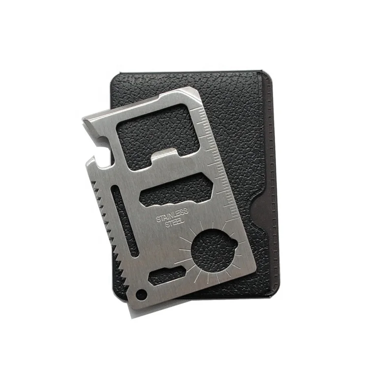 Outdoor camping multi tool card knife multi function card tool 11 IN 1 survival card multi tool