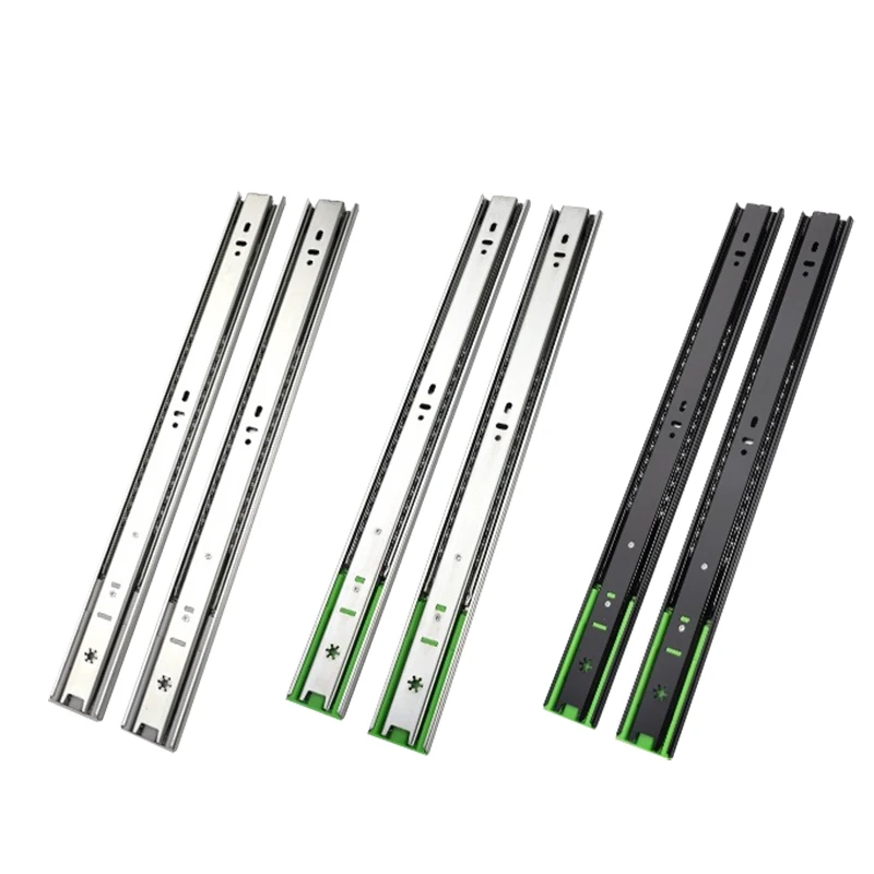 Soft Close Kitchen Drawer Slider Corredera Para Cajones Telescopic Channel Hydraulic Cabinet Drawer Slide Rail