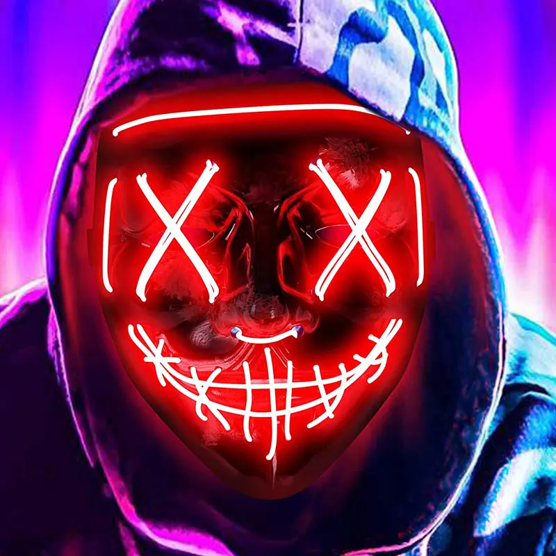 Coolerstuff Wholesale Led El Wire Halloween Scary Party Masks