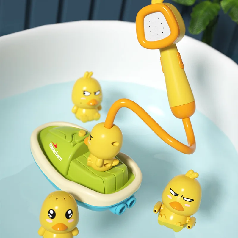 2024 Samlok Summer Fun Baby Bath Toys  3+ Electric Funny Duck Sprinklers Head Bathtub Shower Toys Gift