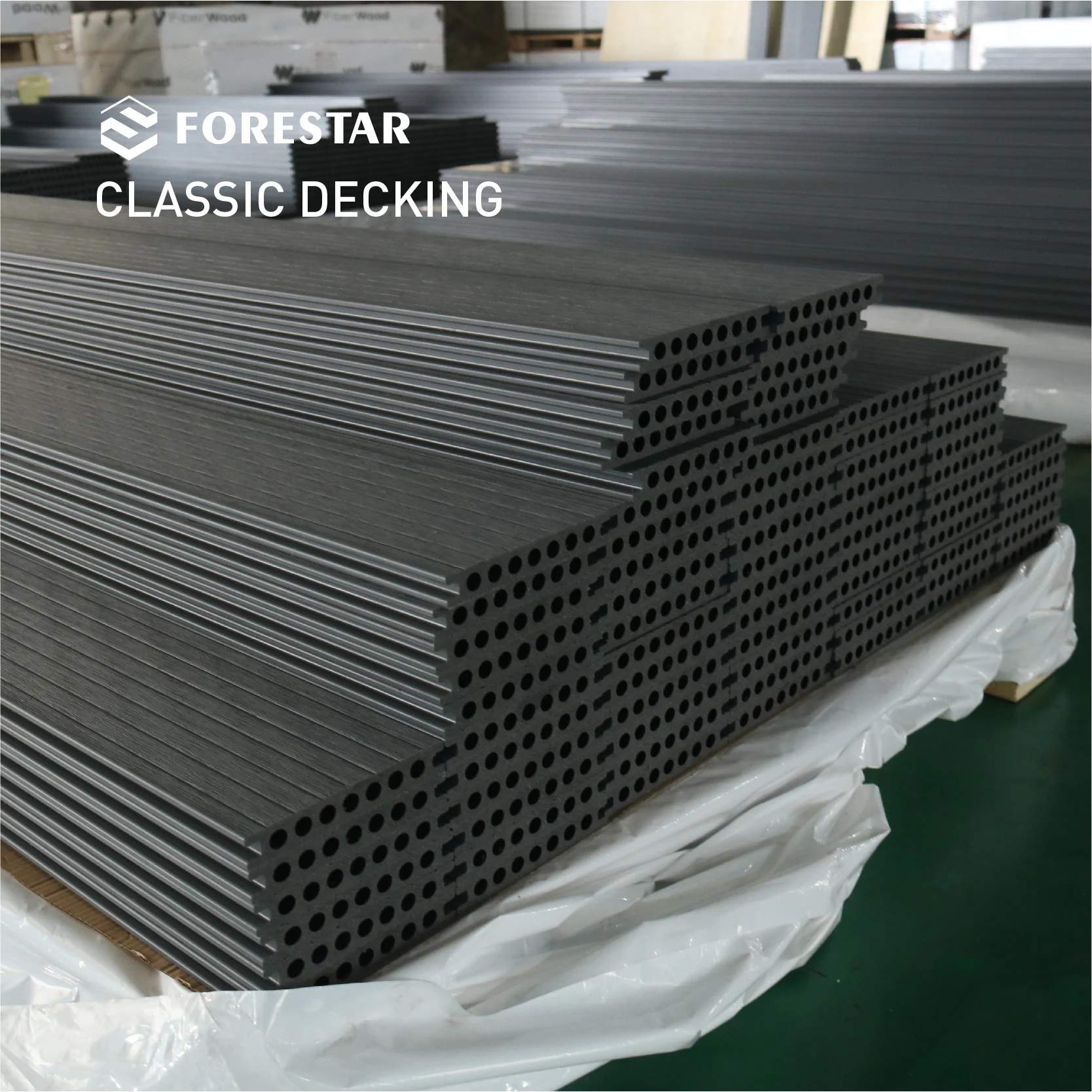 Veranda Solid   WPC Terrace WPC Flooring Capped  Wood Fiber Waterproof Outdoor Composite Decking Anti-slip