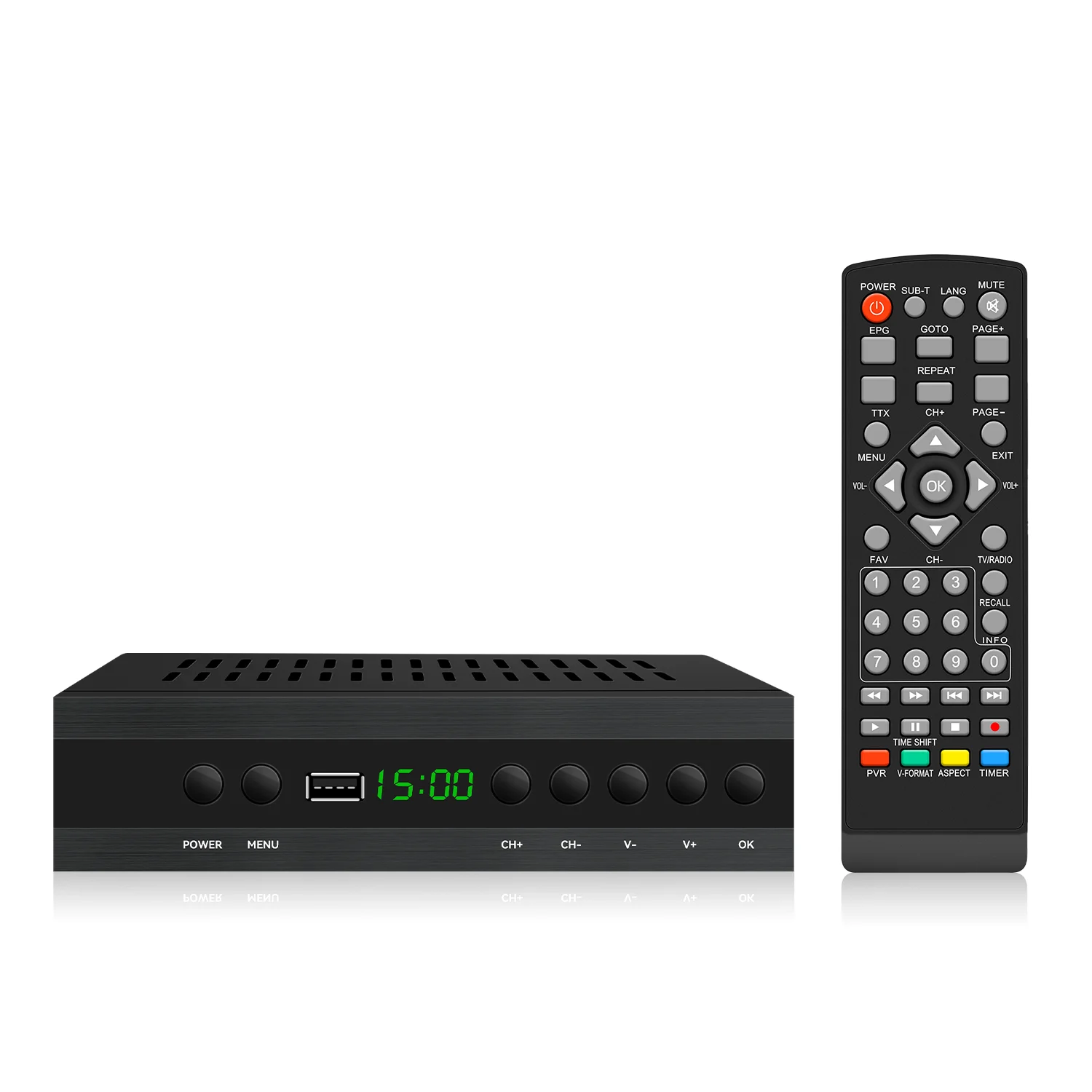 Spain Market TDT TV Decoder DVB T2 H265 Digital TV Receiver Sacrt Out 1080P Full HD Set Top Box