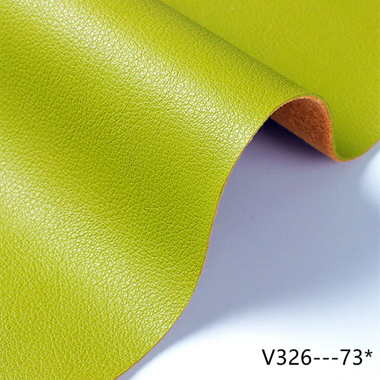 V326 Cuero PVC faux Scratch-resistant Litchi Semi PU Custom Synthetic Leather textiles products for shoes bags sofa chair