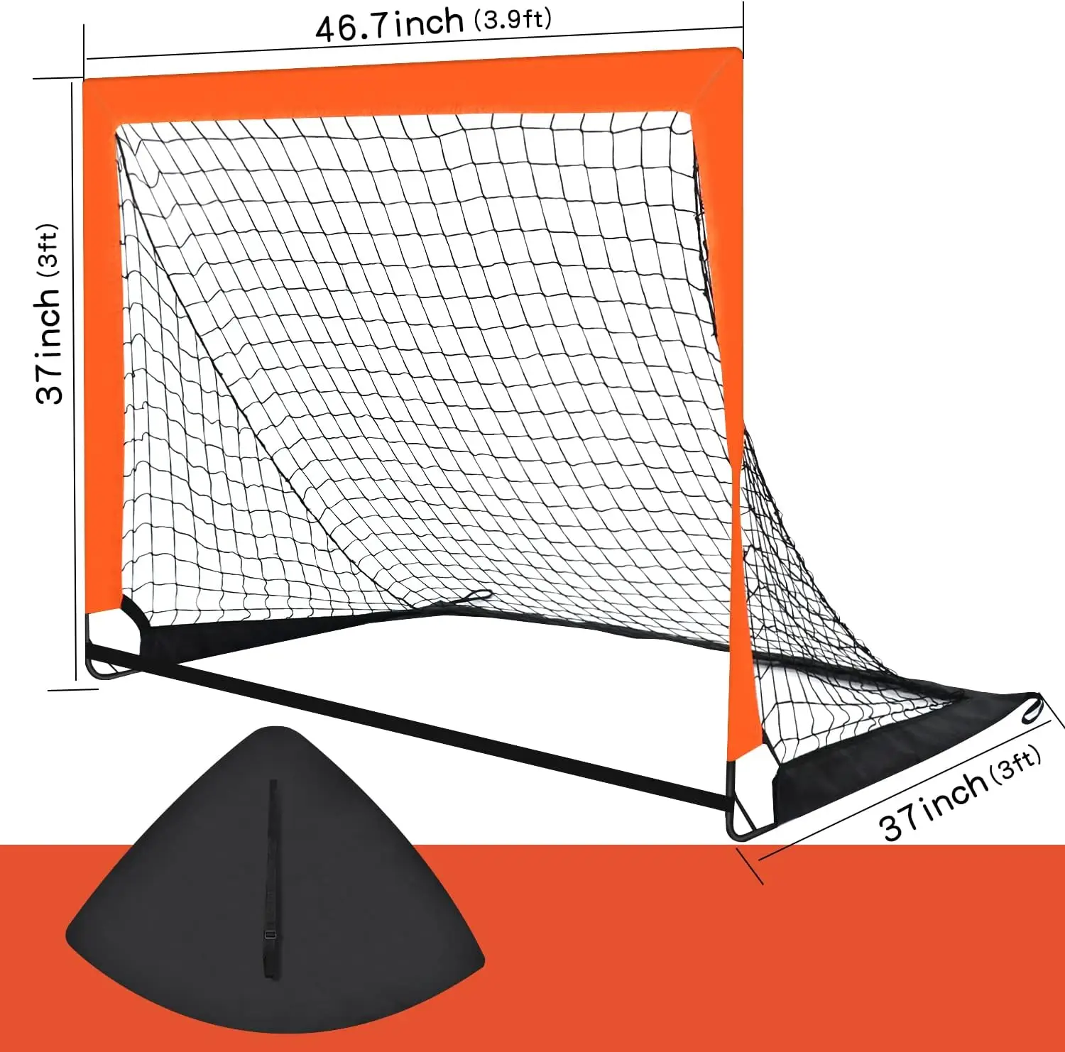 2 PCS Put In 1 Pop Up Kids Soccer Goal, Foldable Pop Up Folding Portable Football Soccer Goals