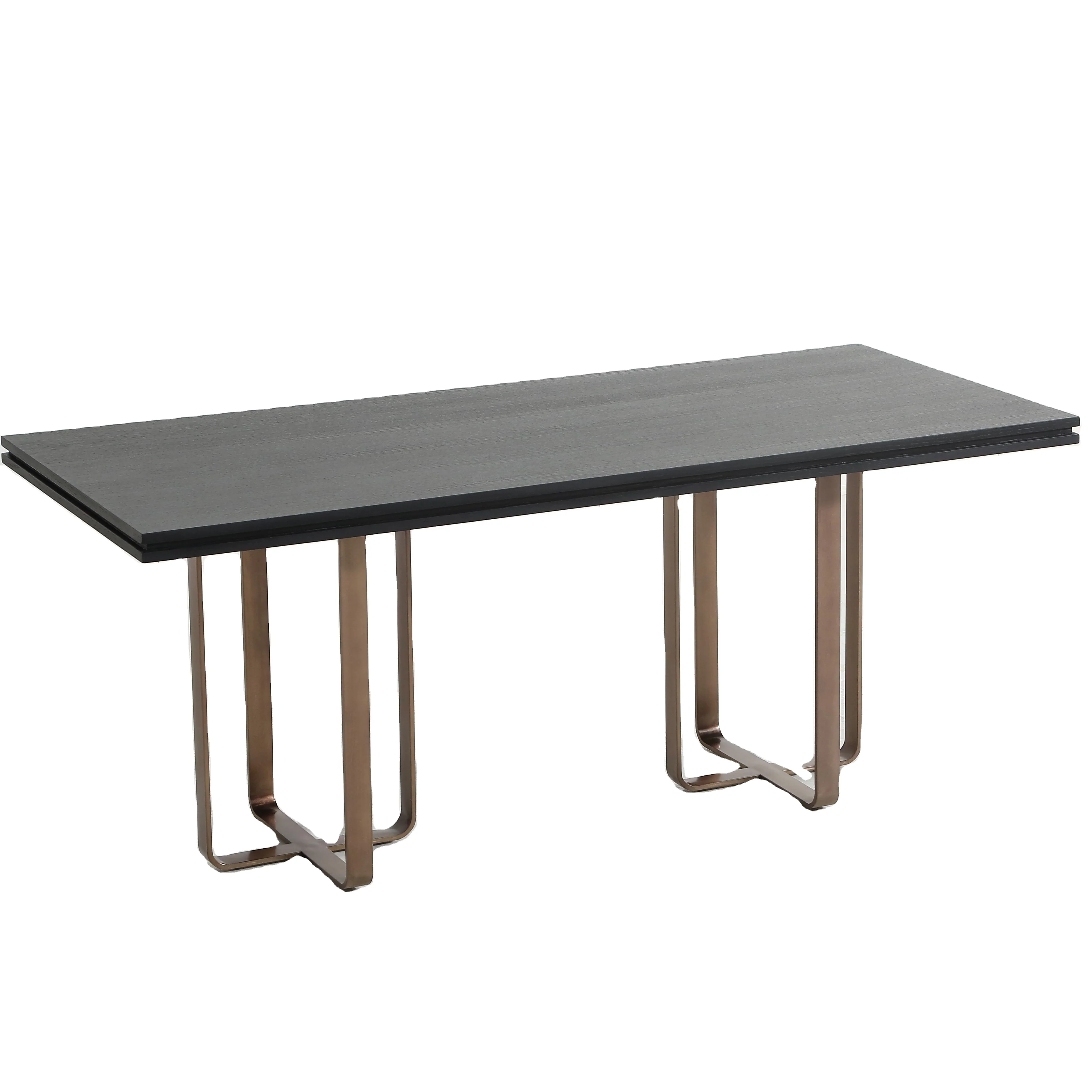 recycled pine Home designer Rectangular metal legs sheet table modern simple for villa hotel homestay dining coffee area table