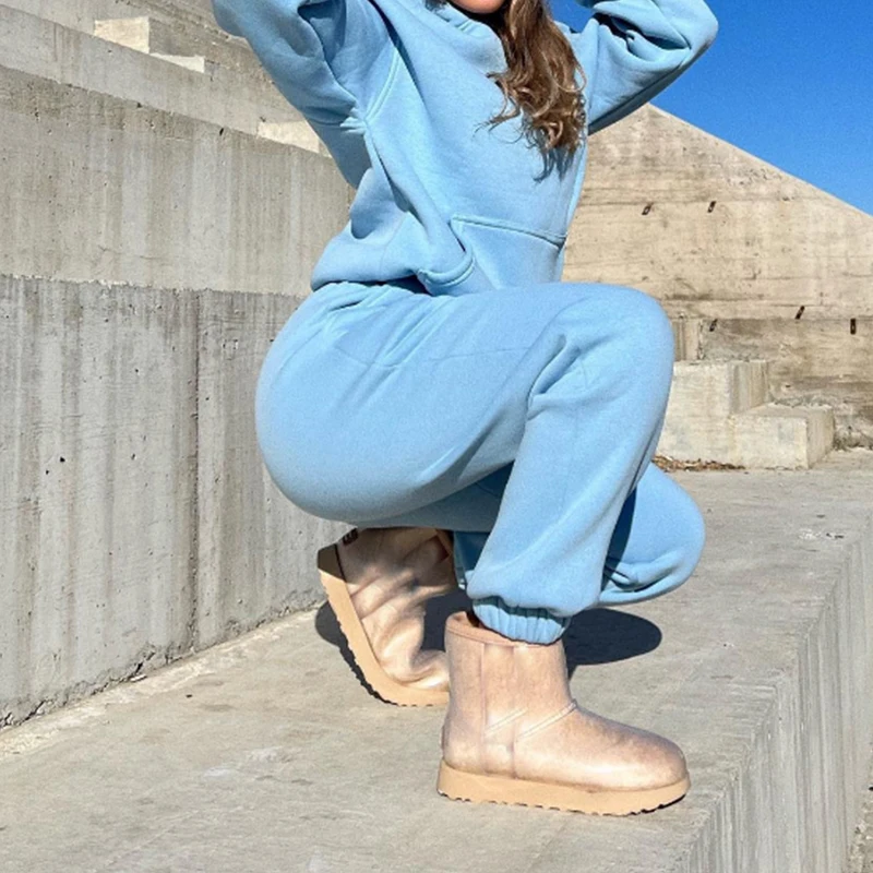 Latest Style Workout Sports Unisex Customize Oversized Jogging Casual 2PCS French Terry 400 gsm  Plain Tracksuits