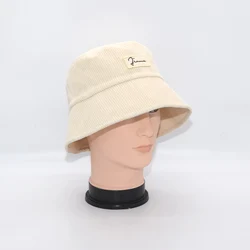 Corduroy fabric bucket cap strip fabric fisherman hat Amazon hot sale bucket cap