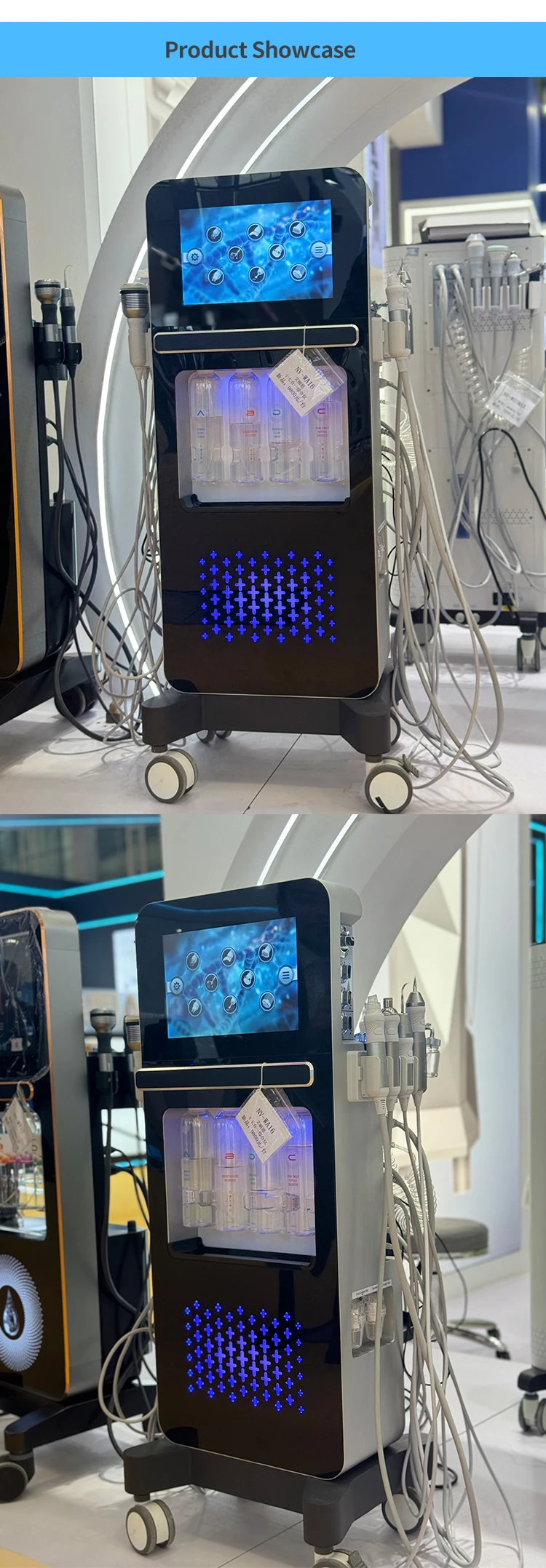 Newest Skin Rejuvenation Anti-Wrinkle 17n1 Crystal Diamond Microdermabrasion 17 Functional Diamond Dermabrasion Vacuum Meter