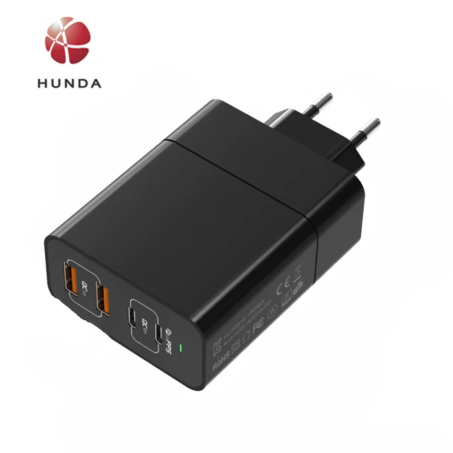  Двойной USB C зарядное устройство 30W PD 4 порта Power Delivery Складной настенный адаптер с QC3.0 PPS порты для ноутбуков/мобильных телефонов/планшетов и т.