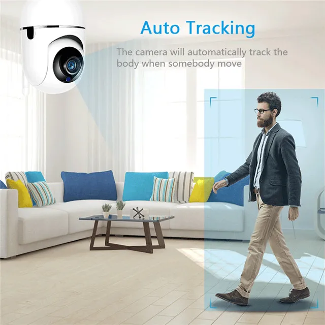 motion detection full hd smart  2mp 360 small wifi ip cables housing security wireless PTZ wifi CCTV camera with night vision