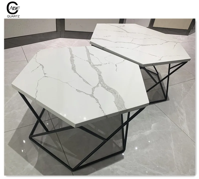 Manufacturers offer artificial stone hot selling Quartz Coffee table New design (1600148430357)