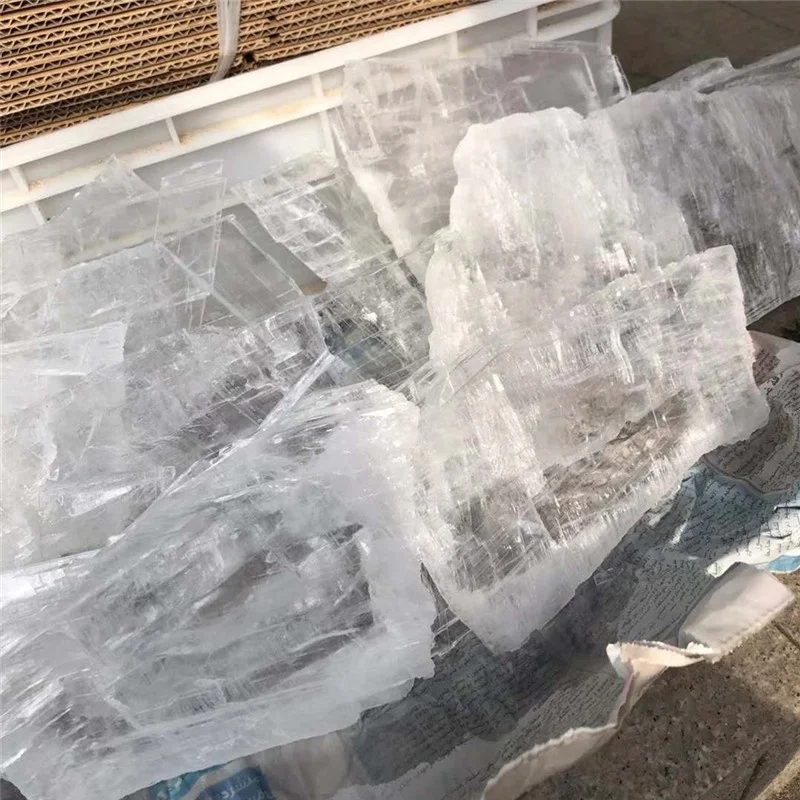 Natural Rough Crystal Quartz Plate Mineral Raw Crystal White Clear Selenite Gypsum Slab Slice Stones