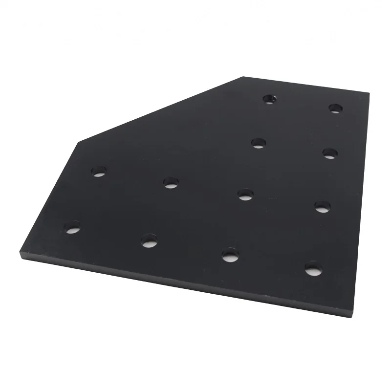 Heavy duty OEM ODM 12 Hole - 90 Degree Angled Flat Plate aluminum connecting plate apply to Factory Assembly Line#6436