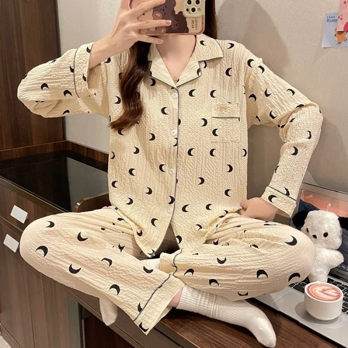Best Selling High Quality Comfortable Adult Women Loungewear Plus Size Cardigan Pyjamas Set Luxury Sleepwear