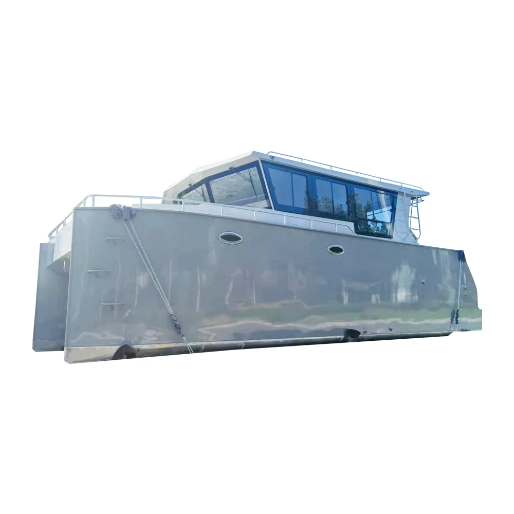 Aluminum Ocean Yacht Speed Boat 10m Catamaran Welded Aluminium Fishing Boat for sale