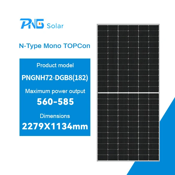 ourselves brand PNG 182mm 156 Half Cells 580W 585W 590W 595W 600W Photovoltaic Solar Panel Module for House