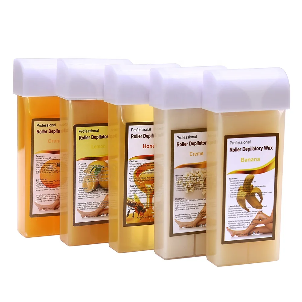 
100g 17 Flavors Convenient Hair Removal Hot Film roll on Wax professiuonal roller wax 