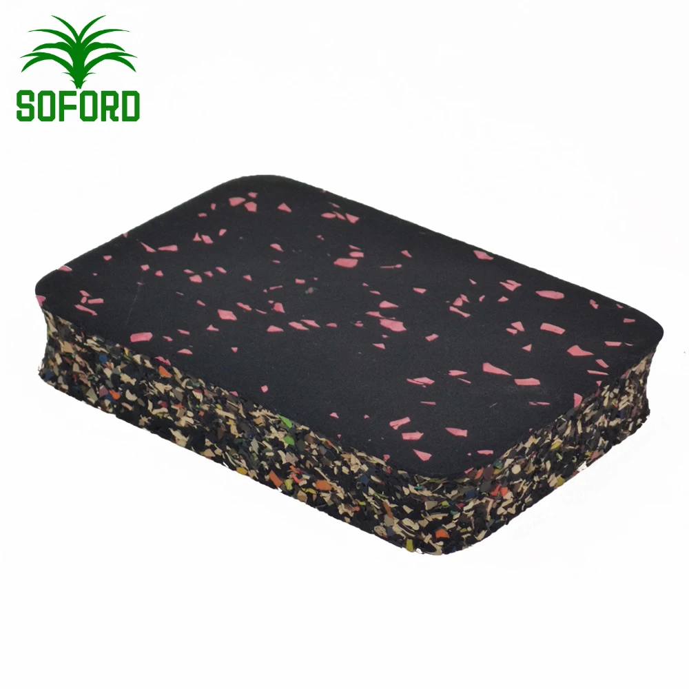 15mm non-toxic recycled rubber tiles gym ruber flooring mat
