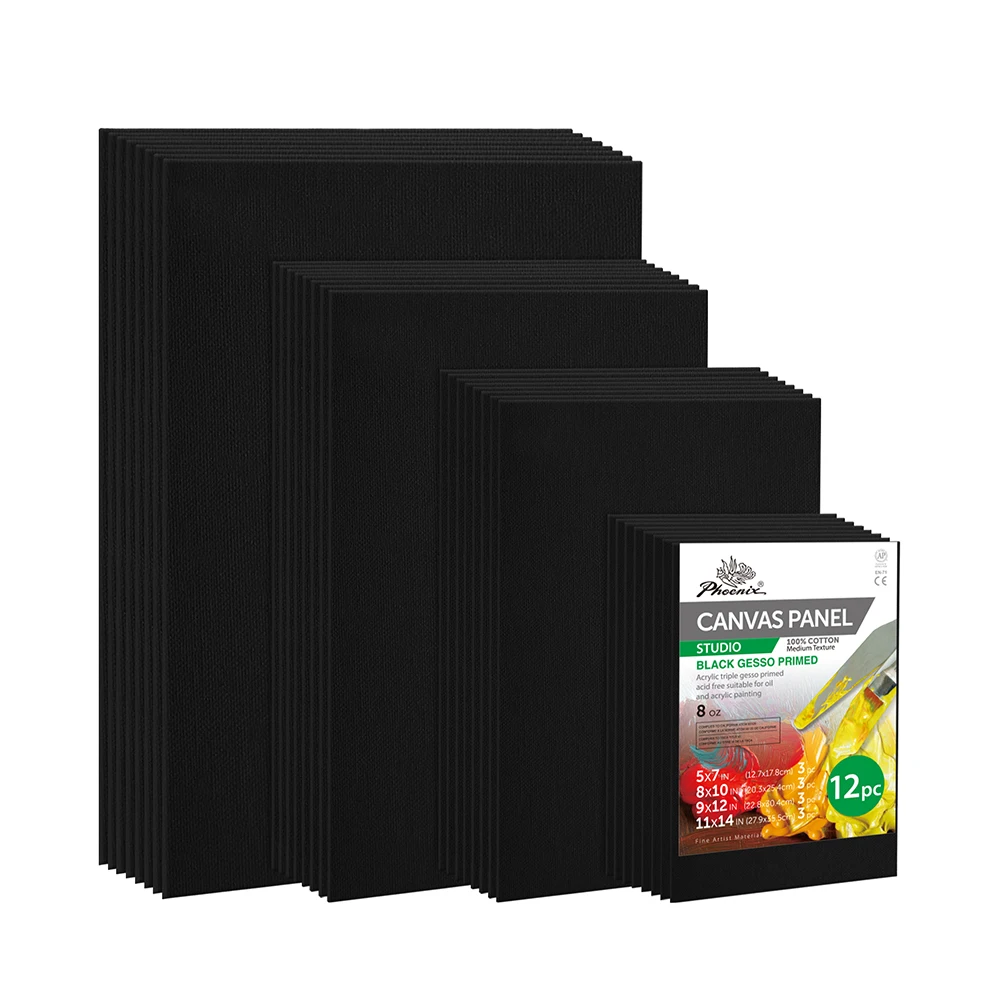 Phoenix Hotsale 8 OZ Quadruple Primed Small Artist 8*10 Inch Canvas Panel For Oil Painting