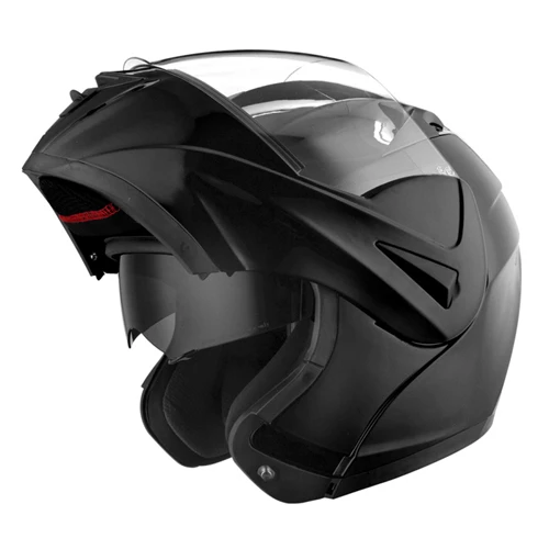 Hot selling matt black double visors flip up motorcycle helmet