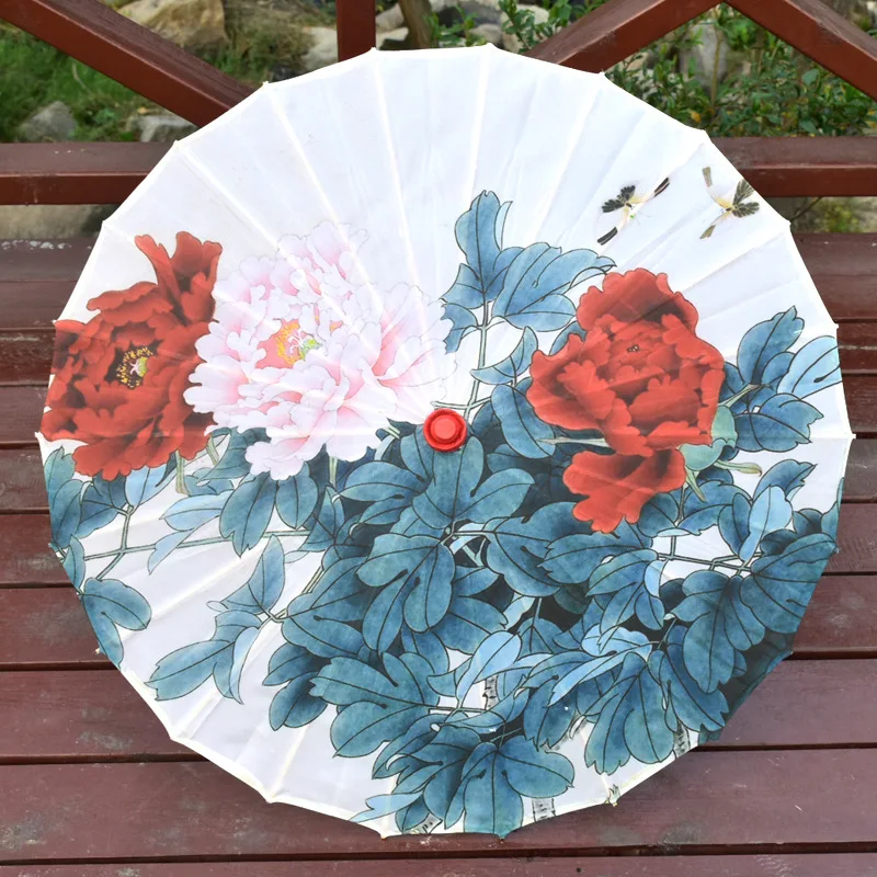 Chinese traditional handmade parasol folded oil paper umbrellas