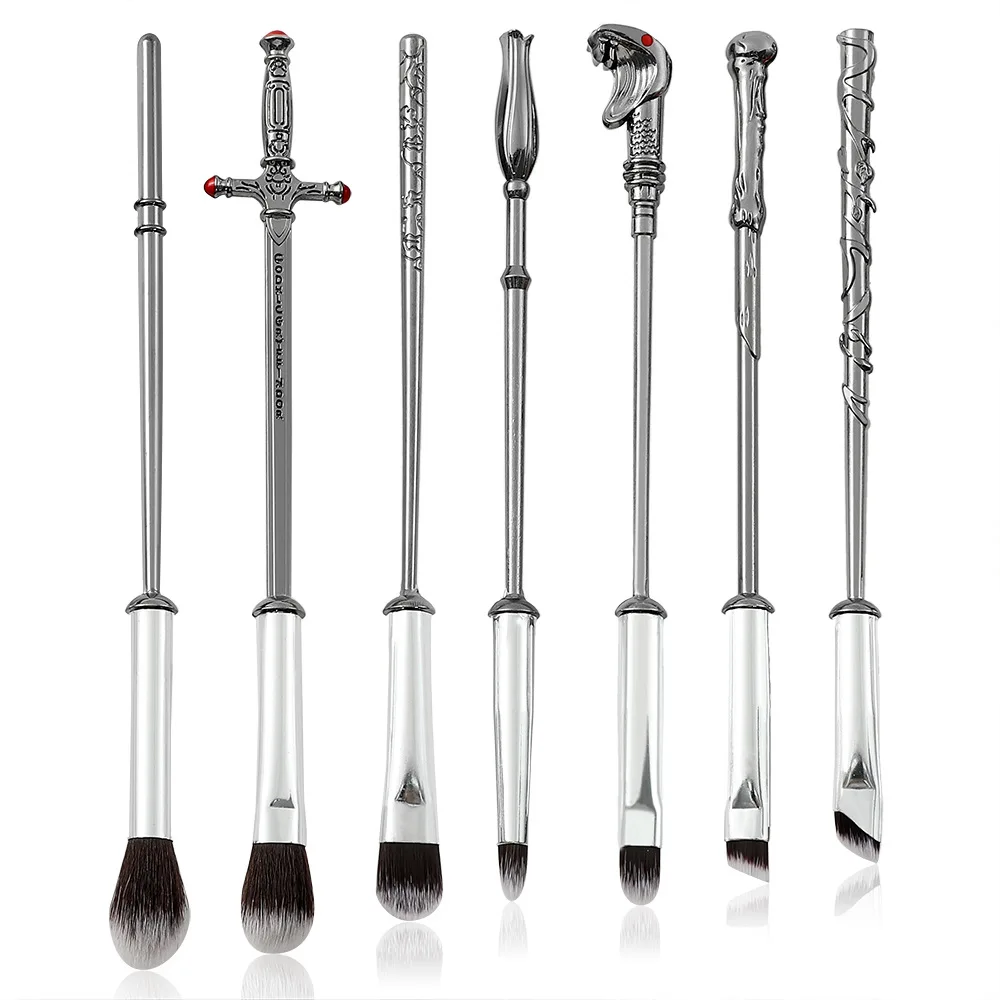 7 шт., винтажная металлическая Кисть для макияжа