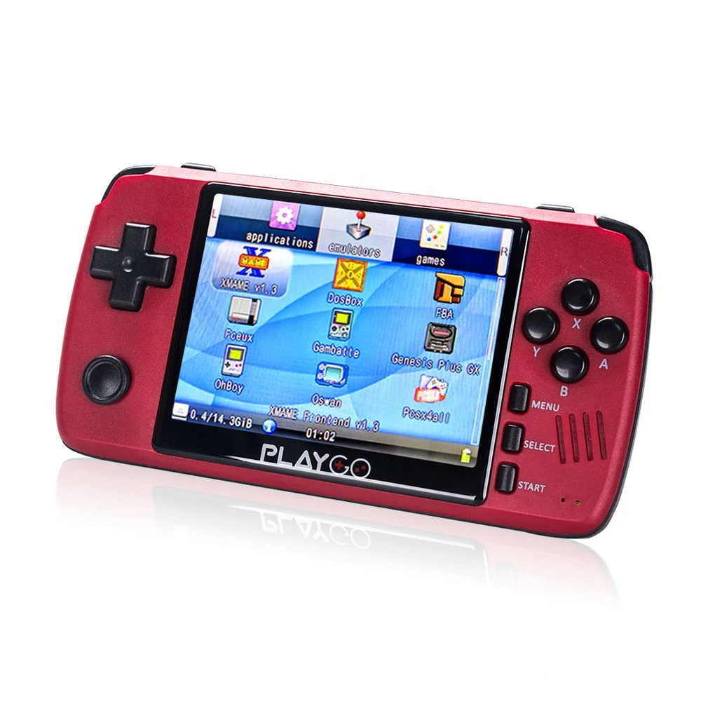 High Quality Hot Selling Red Pocket Player 3.5 Inch Ips Screen Preloaded 1000 Games Playgo Handheld Game Console