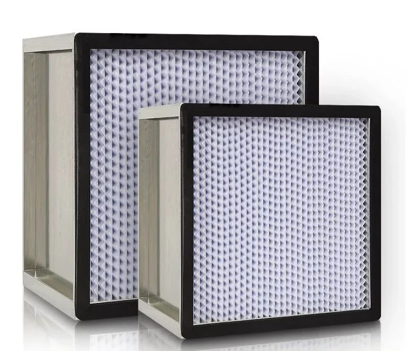 High Quality AHU HEPA Air Filter Fiber Glass Deep Pleat HEPA Filter HVAC Industry Air Purifier