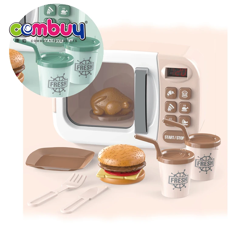 Electric lighting sound effects kids play kitchen game oven microwave toy