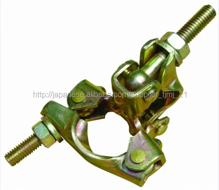 Light Weight scaffolding accessories Durable Pressed Steel Pipe Clip Fixing Pressed Double Coupler Scaffolding Swivel Clamp