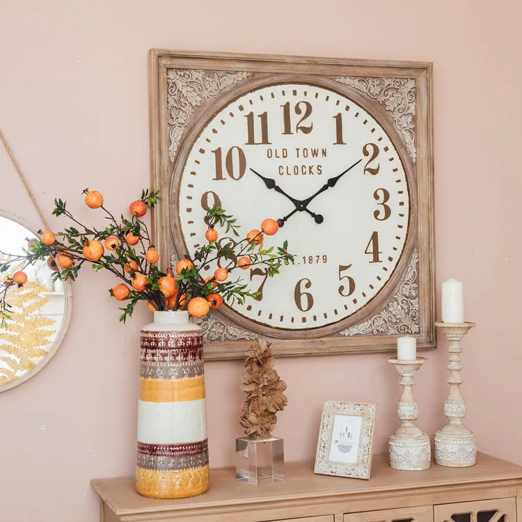 Brand new design Vintage large wall clock home decorative suppliers clock relojes