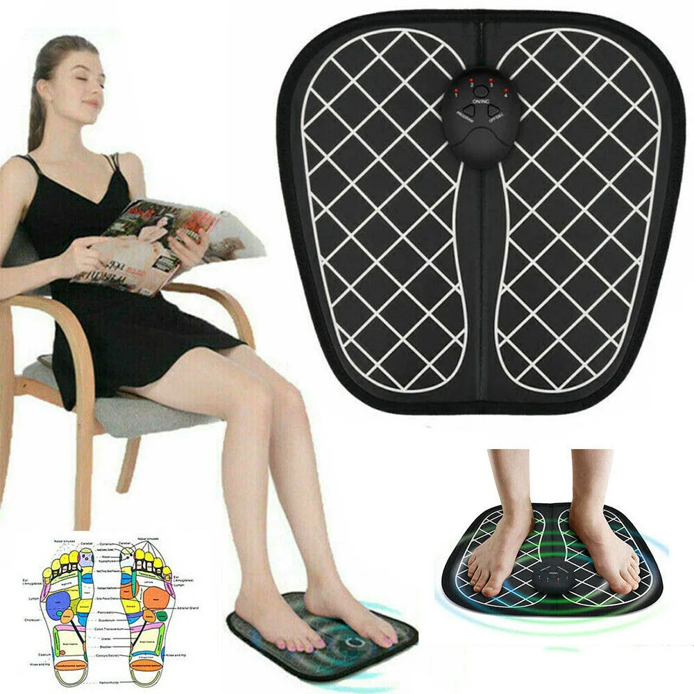 
Foot Massager Mat Electric Feet Massage Pad Blood Muscle Circulation Relief Pain 
