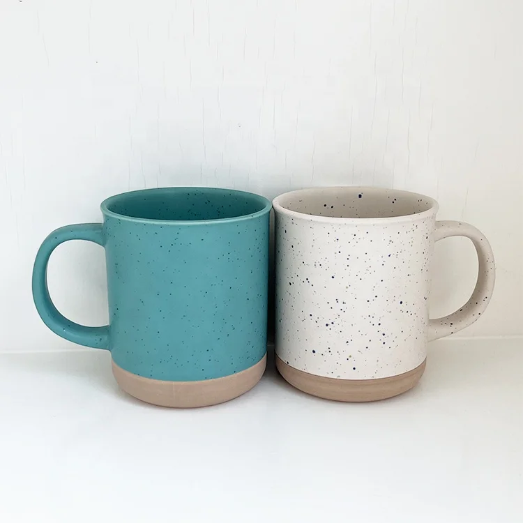 Customizable Logo Glaze Personalize Mug 330ml  Unglazed Base Ceramic Printed Mug with Raindrop Design