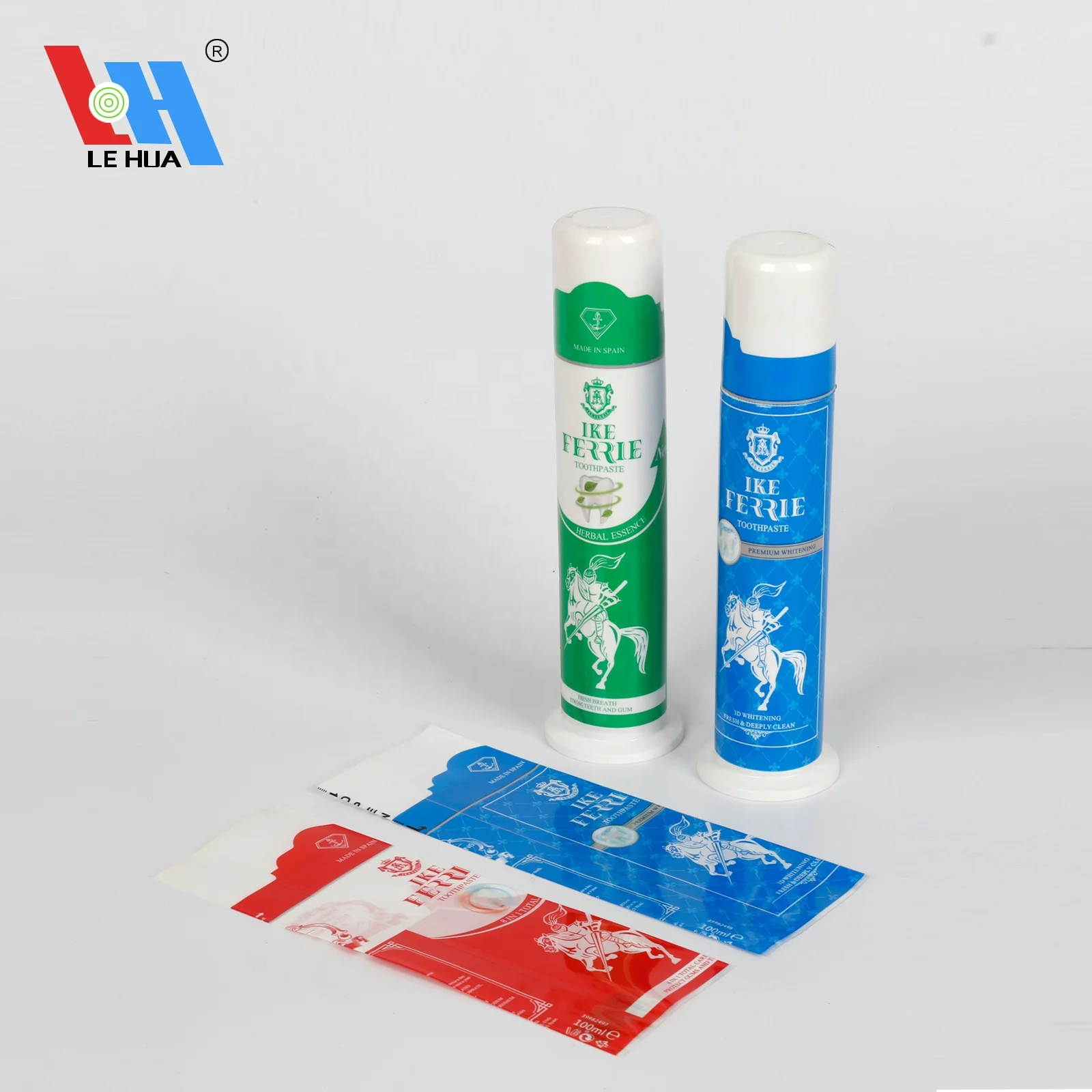 Custom Shaped Logo Printed PVC Shrinkable PET Bottle Shrink Sleeve Wrap Label for Toothpaste bucket