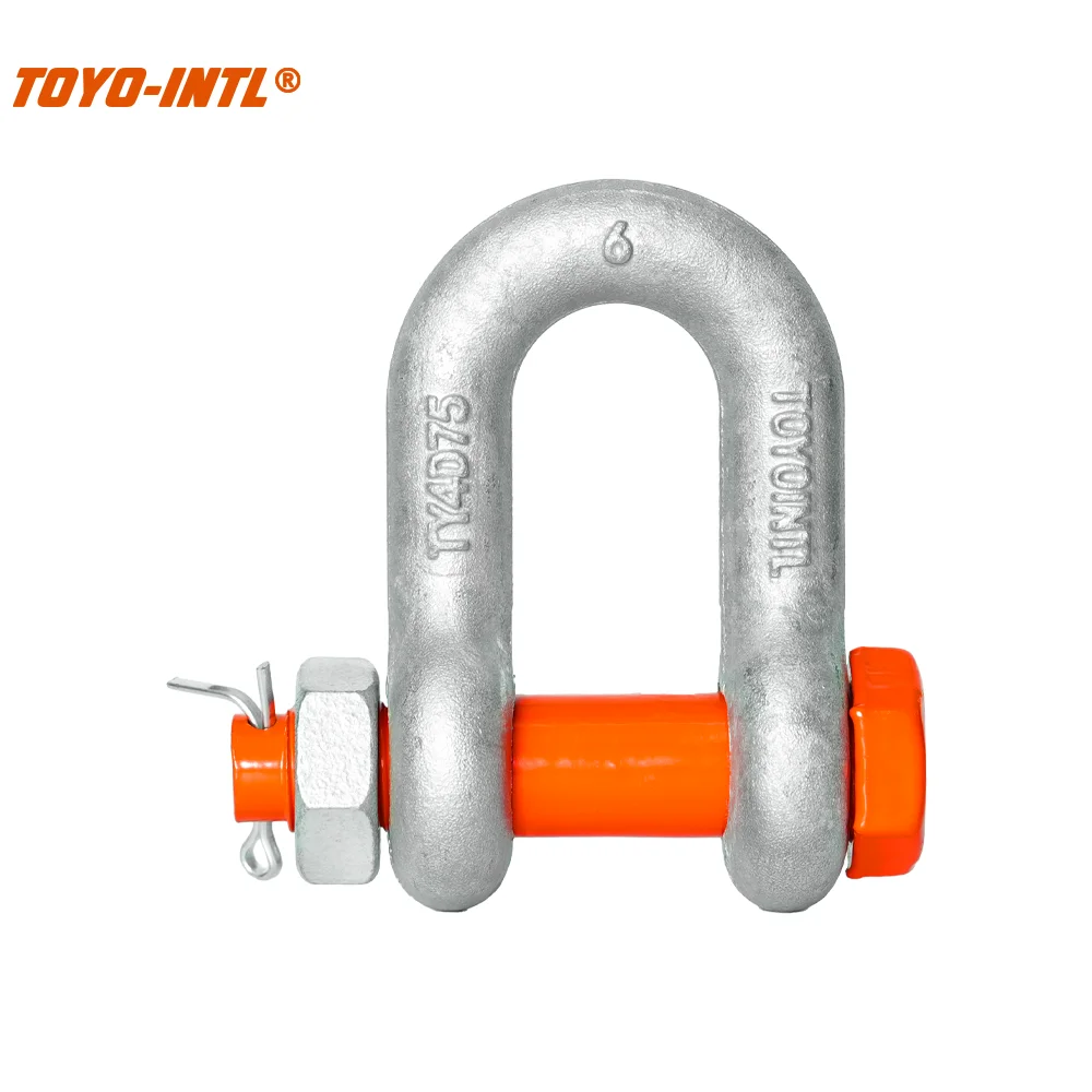 TOYO-INTL hot sell G209 G210 G2130 G2150 US  screw pin anchor bow/d shackle US 6time Hot ash zinc plating